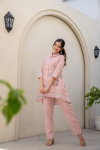FF Designer Pink Cotton Designer Weastern Cord Set Wholesale Shop In Surat
